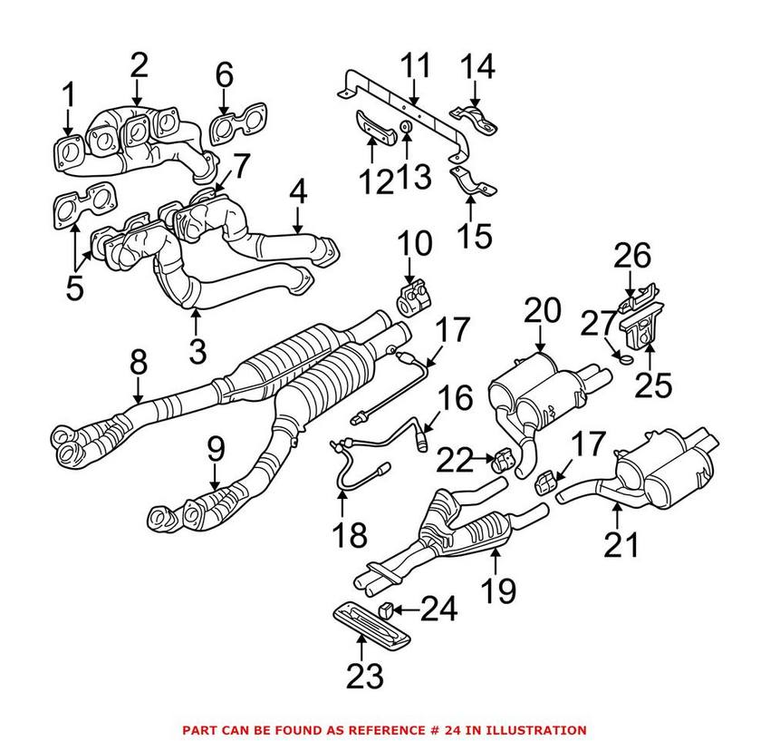 BMW Exhaust Hanger - Rear 18211742854